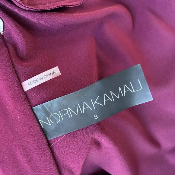 Norma Kamali Plum Stretch Iconic Track Jacket w/ Contrast Racing Stripes – US S - Picture 11 of 11